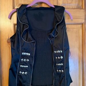 Forever 21 Black Studded Vest Top